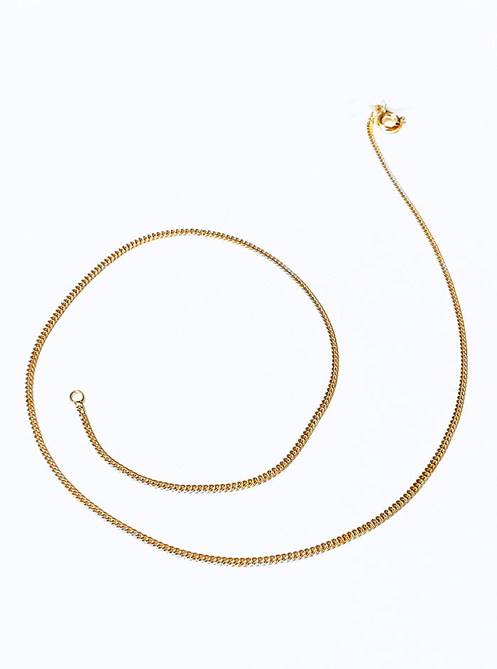 Recycled gold-plated sterling silver chain necklace CLASSY