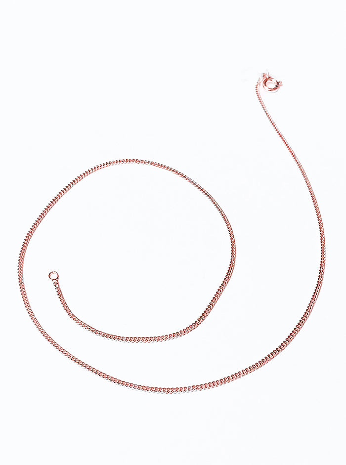 Recycled gold-plated sterling silver chain necklace CLASSY