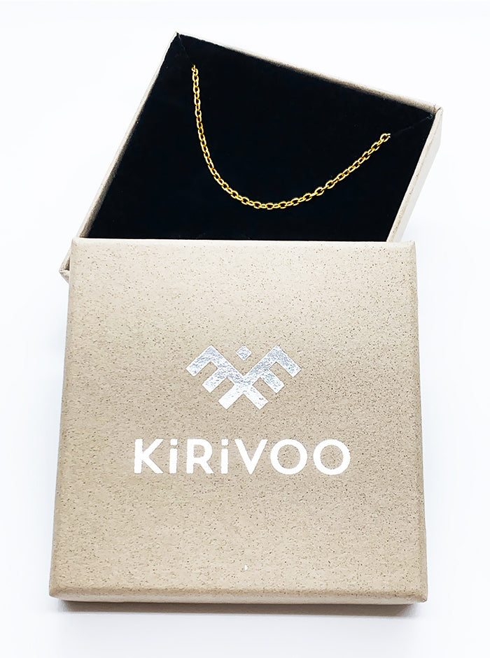 Recycled gold-plated sterling silver chain necklace CLASSY