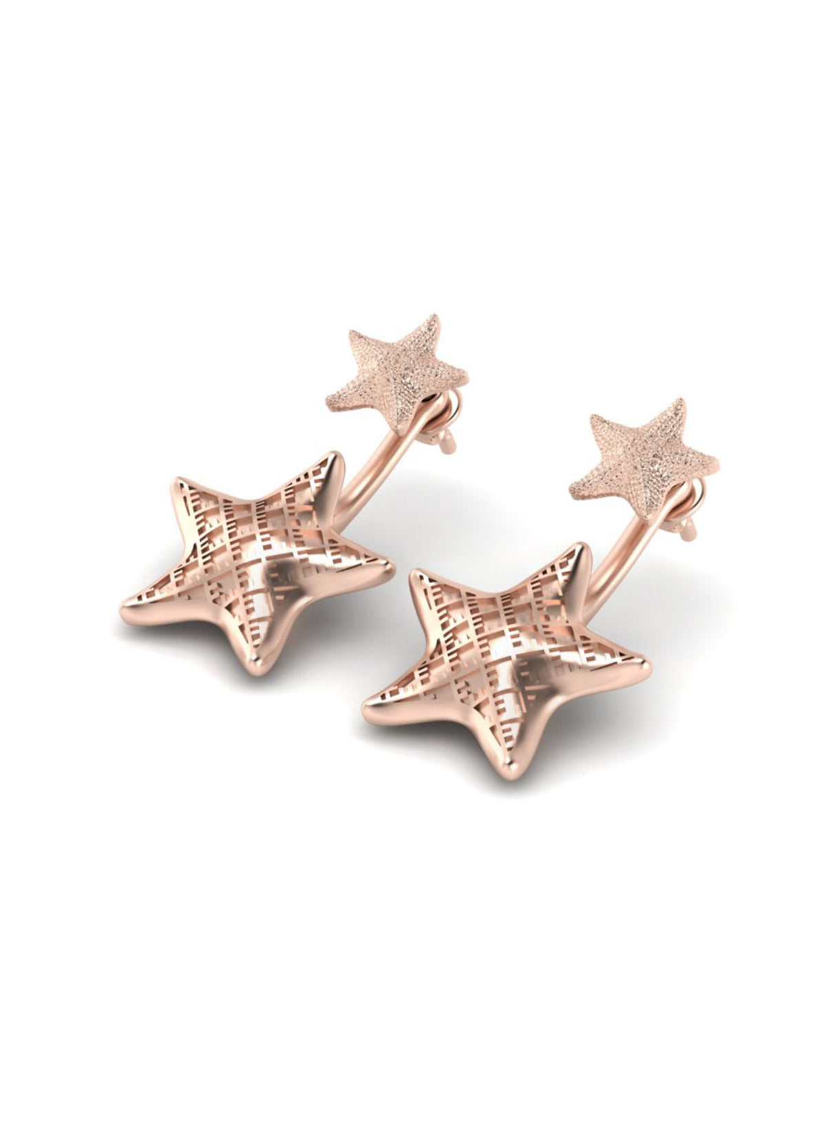 Customisable recycled gold-plated sterling silver earrings SEA WONDERS