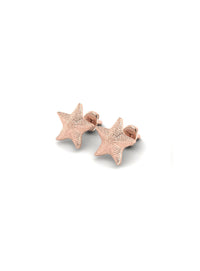 Recycled gold-plated sterling silver stud earrings SEA STAR