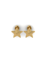 Recycled gold-plated sterling silver stud earrings SEA STAR
