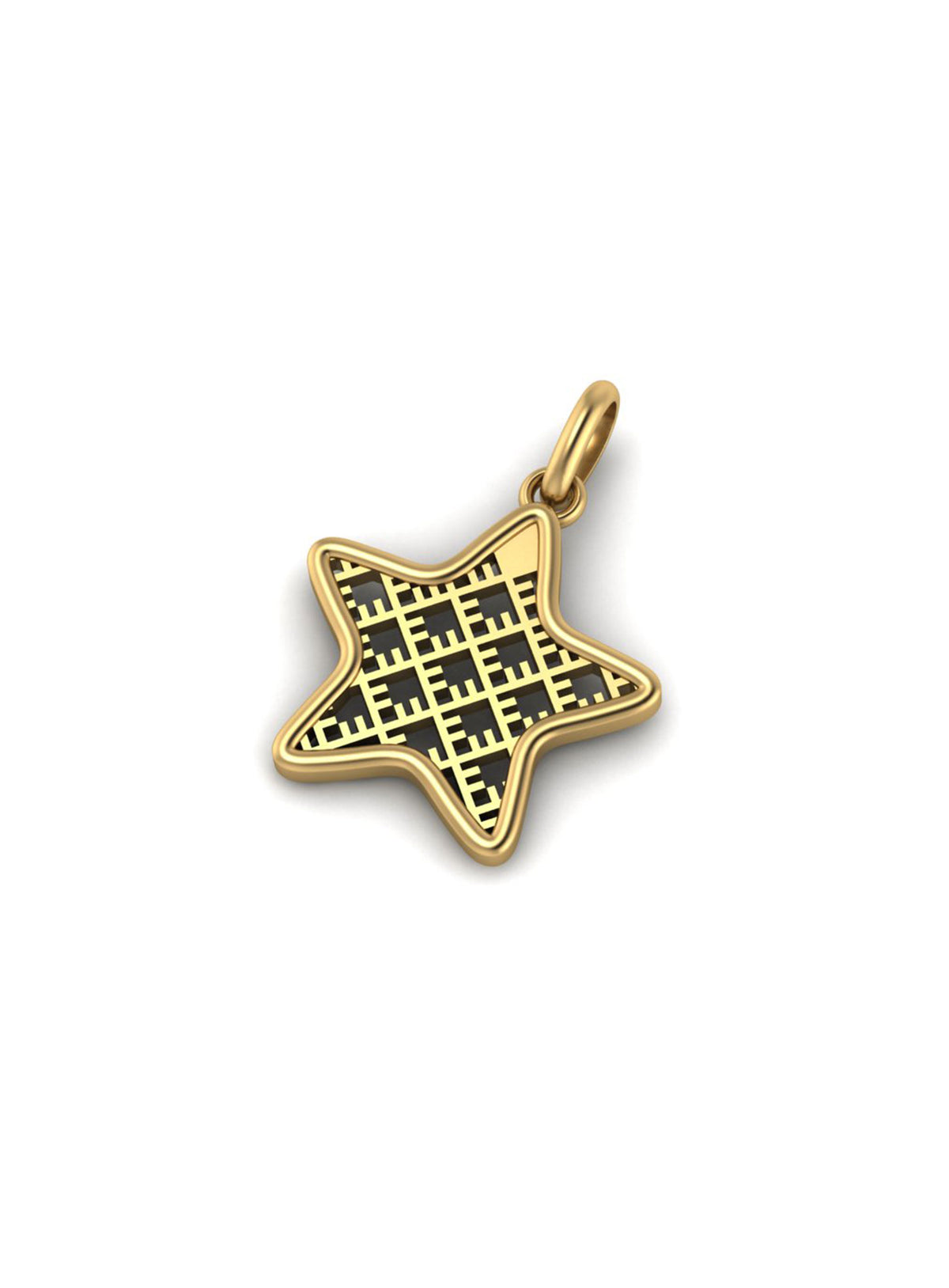 Recycled gold-plated sterling silver pendant MINISTAR ⏐ *Personalise