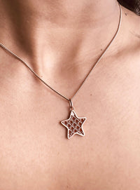 Recycled gold-plated sterling silver pendant MINISTAR ⏐ *Personalise