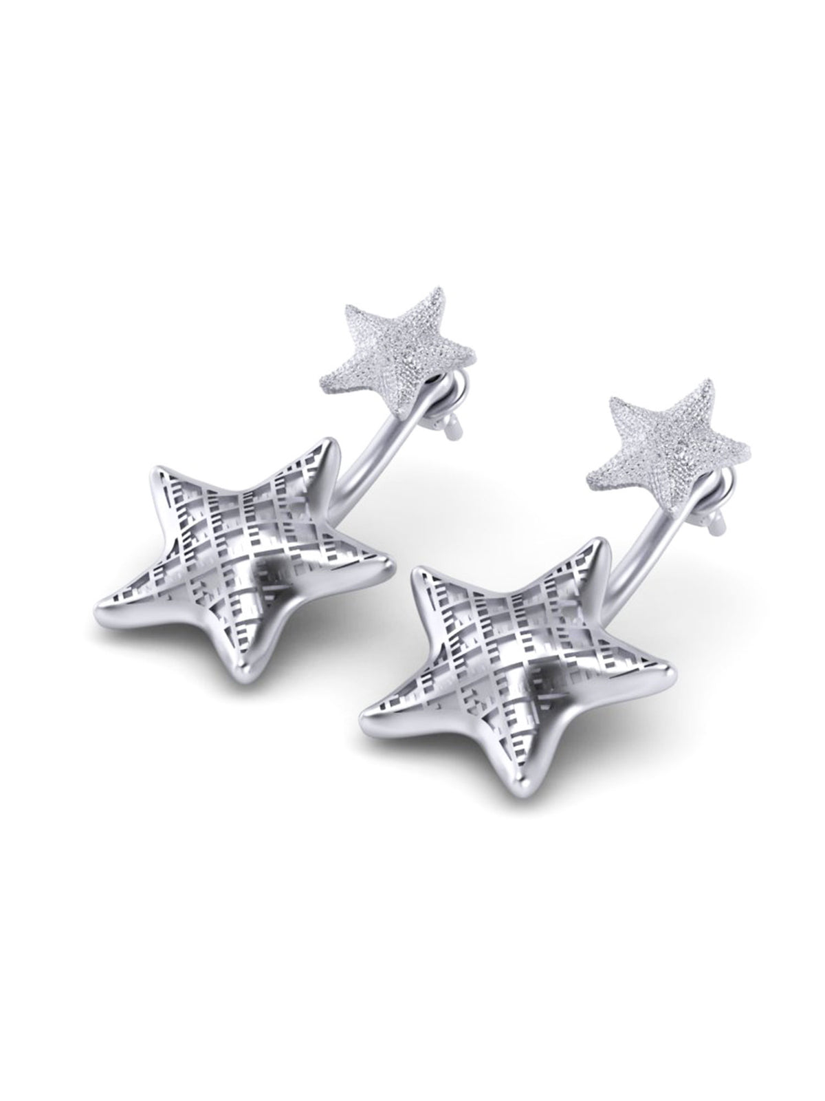 Customisable recycled gold-plated sterling silver earrings SEA WONDERS