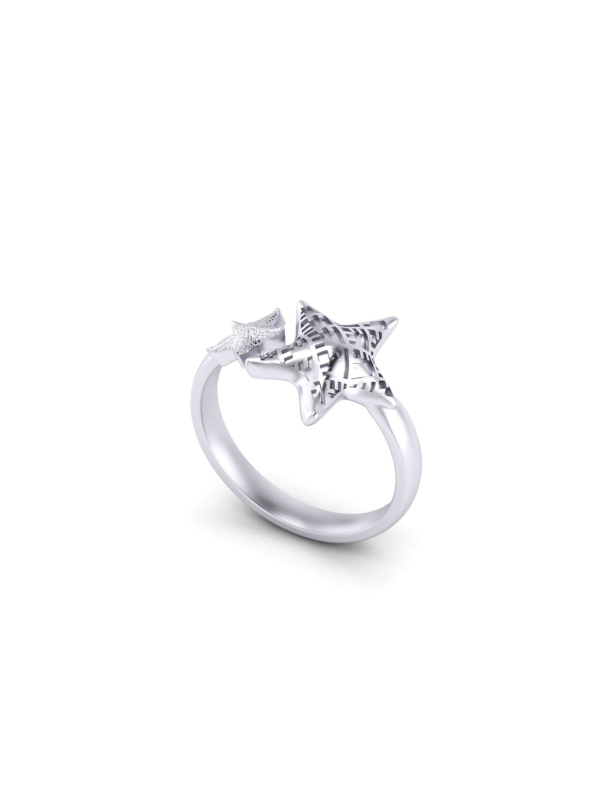 Recycled gold-plated sterling silver ring SEA WONDERS