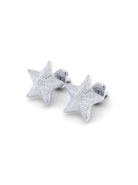 Recycled gold-plated sterling silver stud earrings SEA STAR
