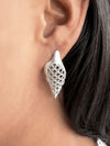 Eco silver & gold plated 3D shell earrings SPIRA *P
