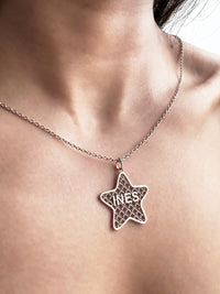 Recycled sterling silver pendant STAR ⏐ *Personalise