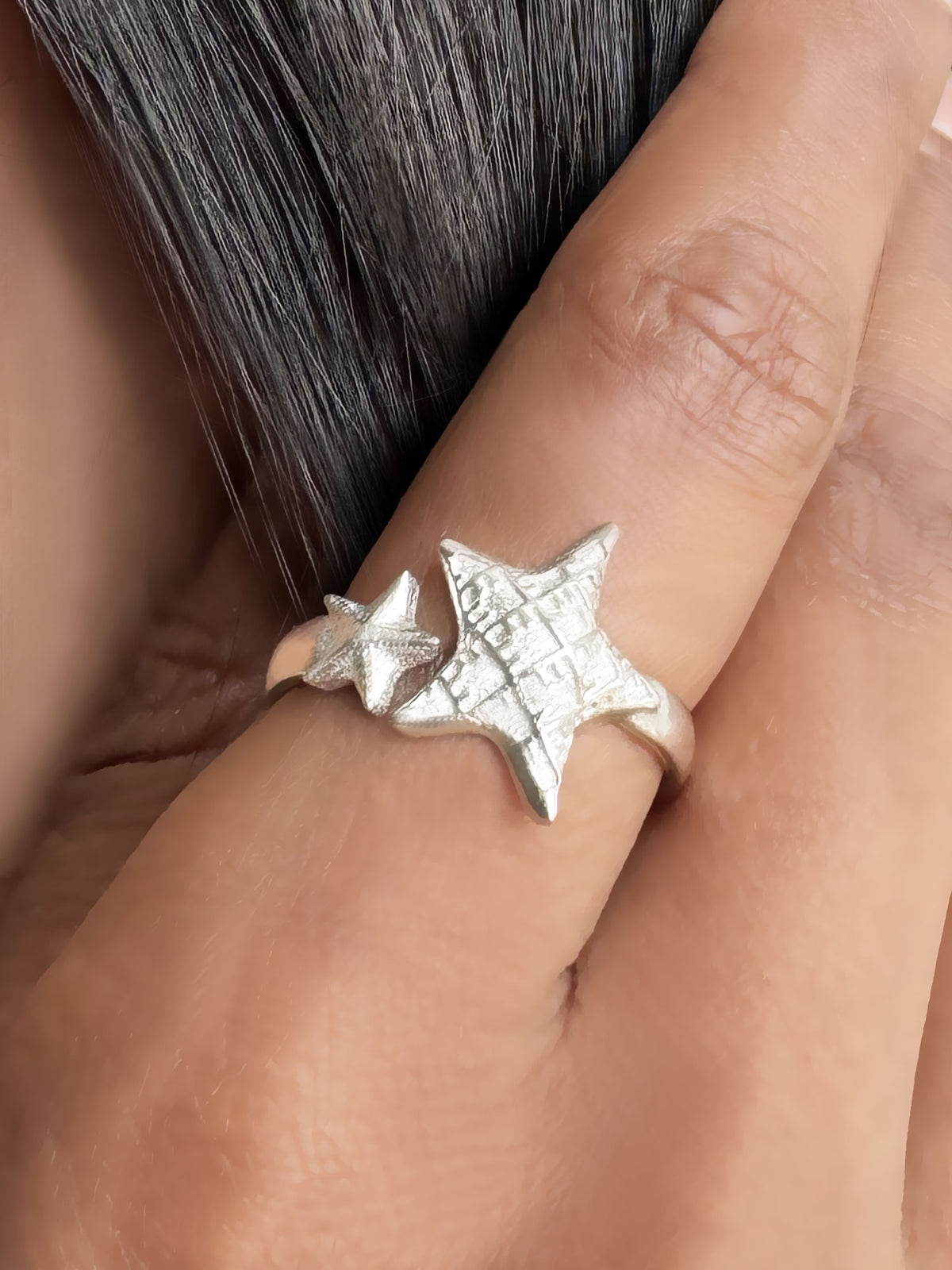 Recycled gold-plated sterling silver ring SEA WONDERS