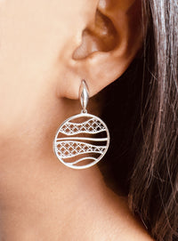Recycled sterling silver earrings SEALOOP