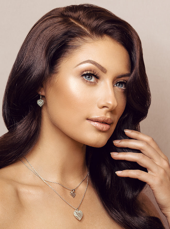 Recycled sterling silver pendant HEART ⏐ *Personalise