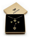 Eco gold plated jewellery set HEARTS *P