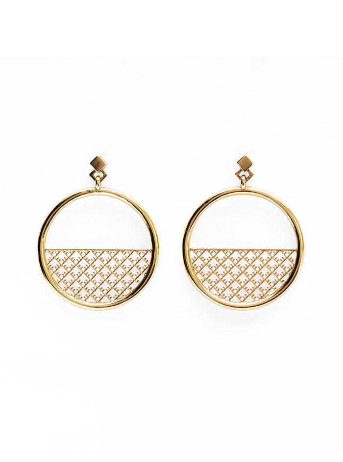 Eco gold plated silver hoop earrings CIRCOS *P