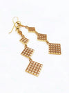 Eco gold plated earrings VERY LONG *P