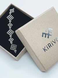 Recycled sterling silver anklet NET