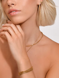 Recycled gold-plated sterling silver bracelet PADLOCK