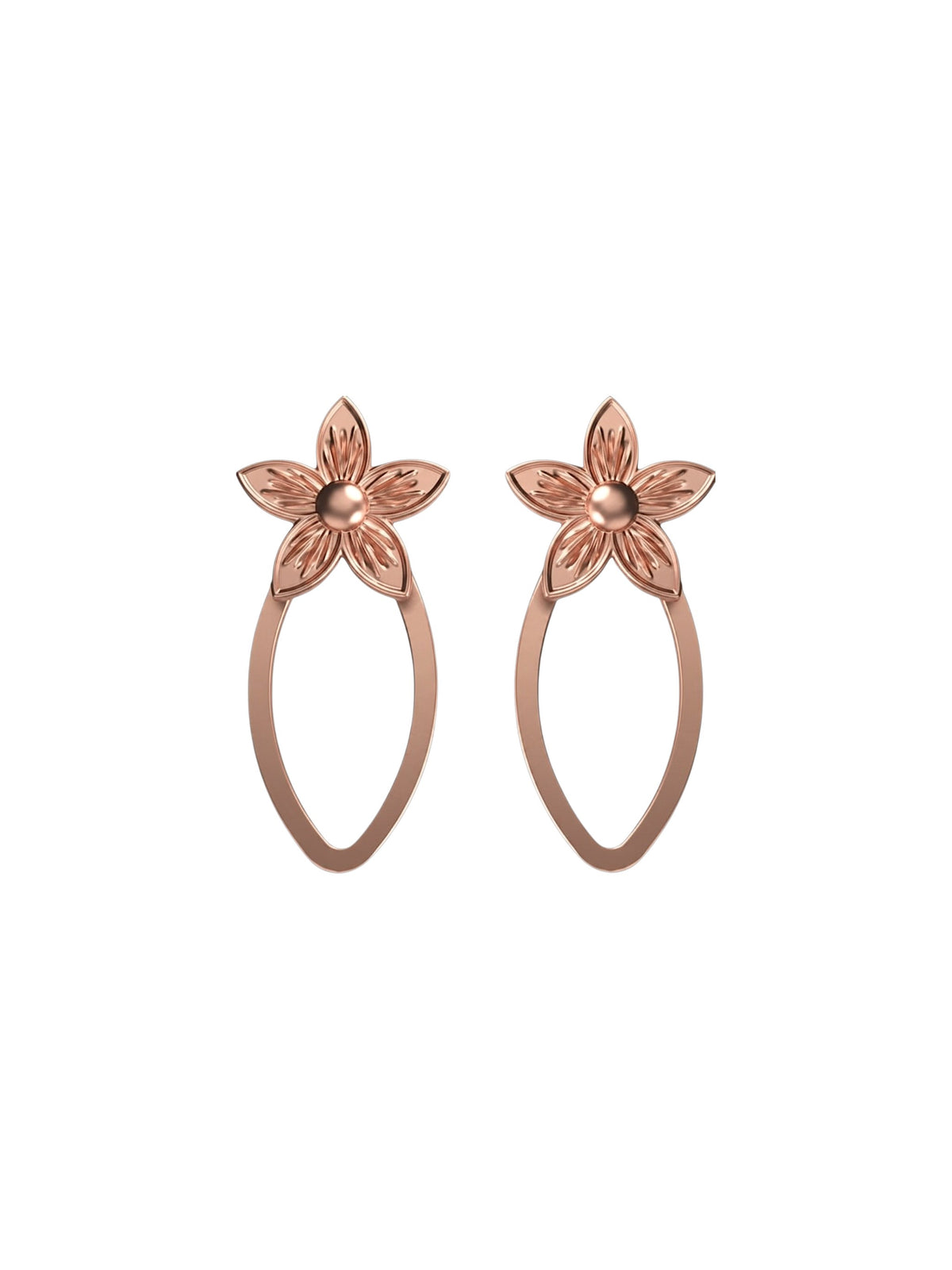 Circular sterling silver 2in1 earrings FLOYA