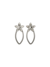 Circular sterling silver 2in1 earrings FLOYA