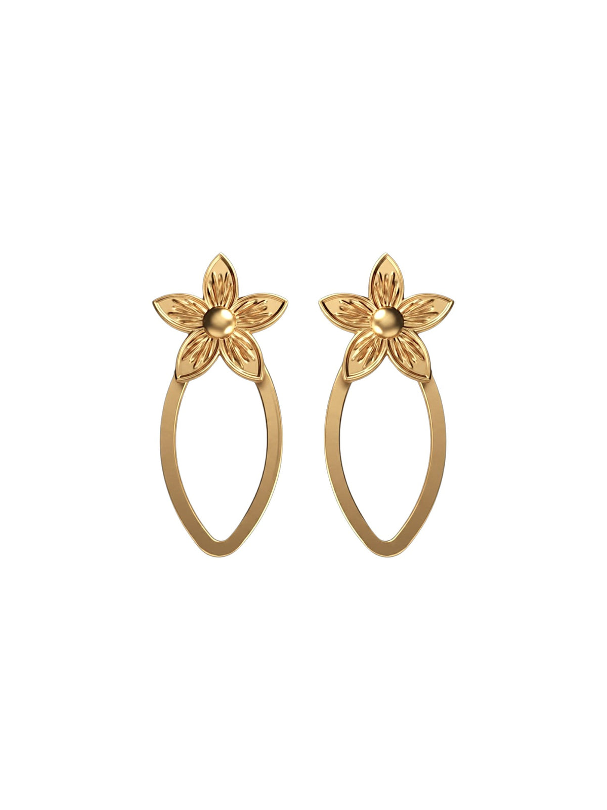 Circular sterling silver 2in1 earrings FLOYA