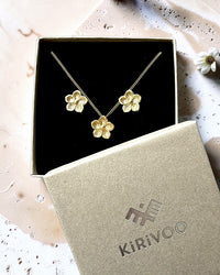 Circular sterling silver jewellery set FLORIS