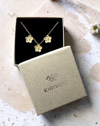 Circular sterling silver jewellery set FLORIS