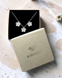Circular sterling silver jewellery set FLORIS