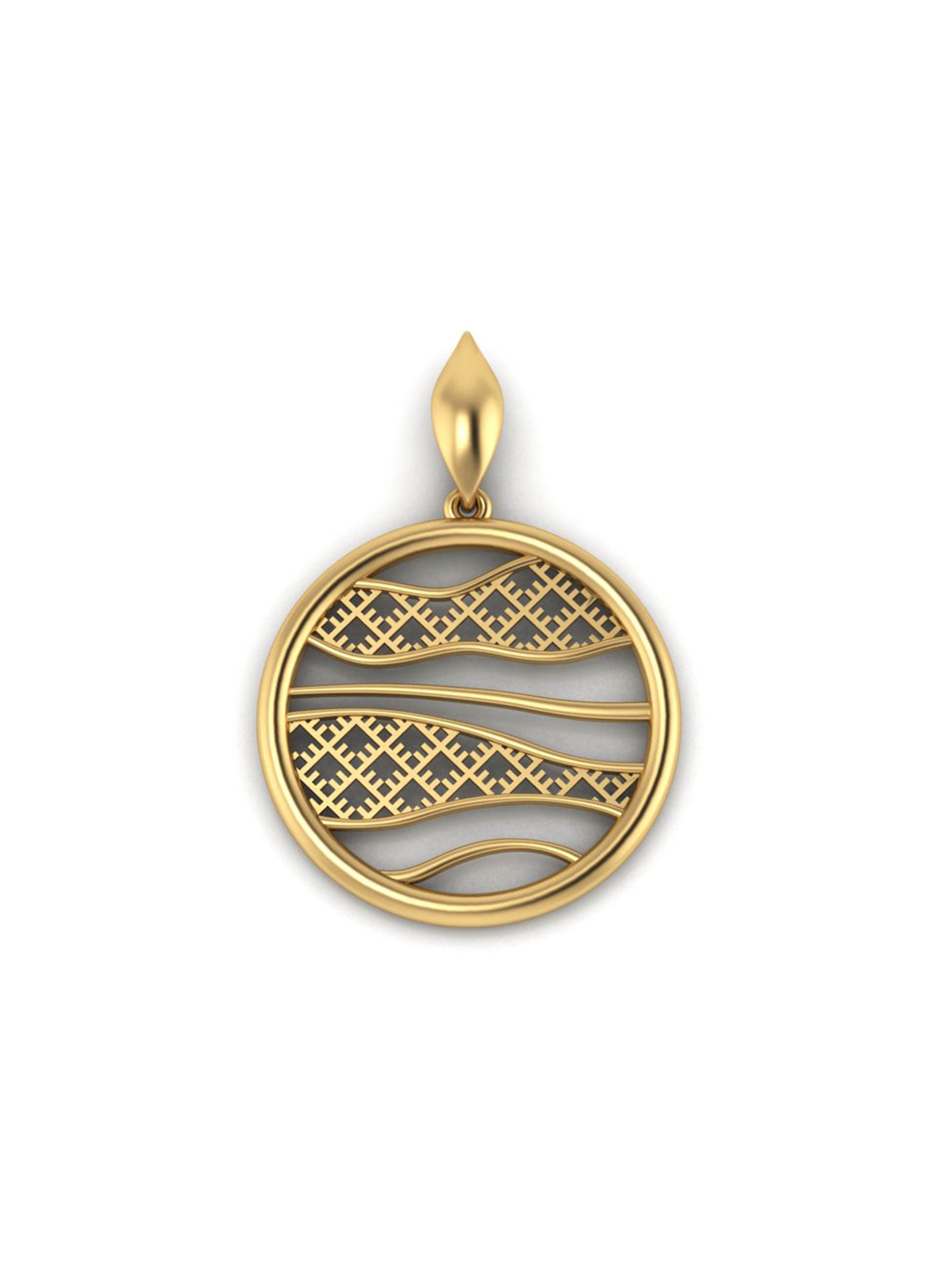 Recycled gold-plated sterling silver pendant SEALOOP