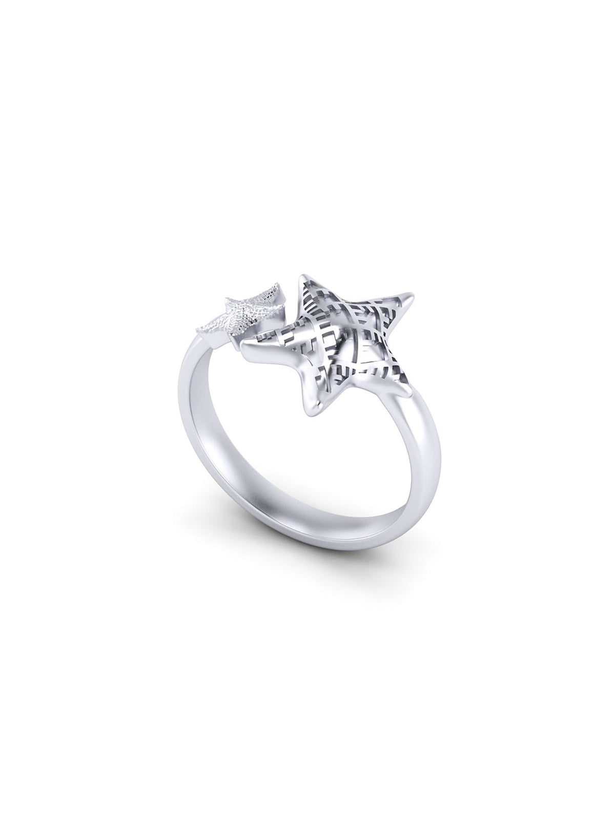Recycled gold plated silver ring SEA WONDERS