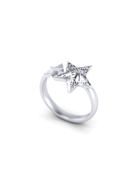 Recycled gold plated silver ring SEA WONDERS