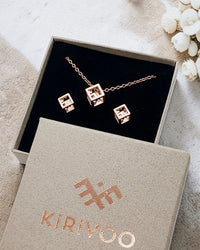 Circular sterling silver jewellery set AIRY CUBES ⏐ *Personalise