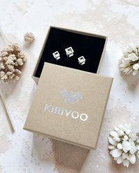 Circular sterling silver jewellery set AIRY CUBES ⏐ *Personalise