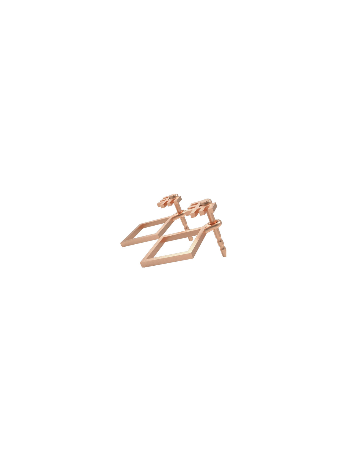 Circular gold-plated sterling silver 2in1 earrings AQUILA