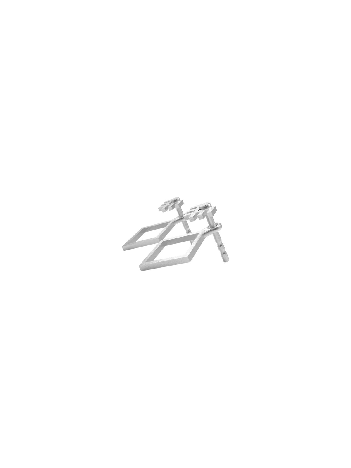 Circular gold-plated sterling silver 2in1 earrings AQUILA