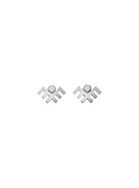 Circular gold-plated sterling silver 2in1 earrings AQUILA