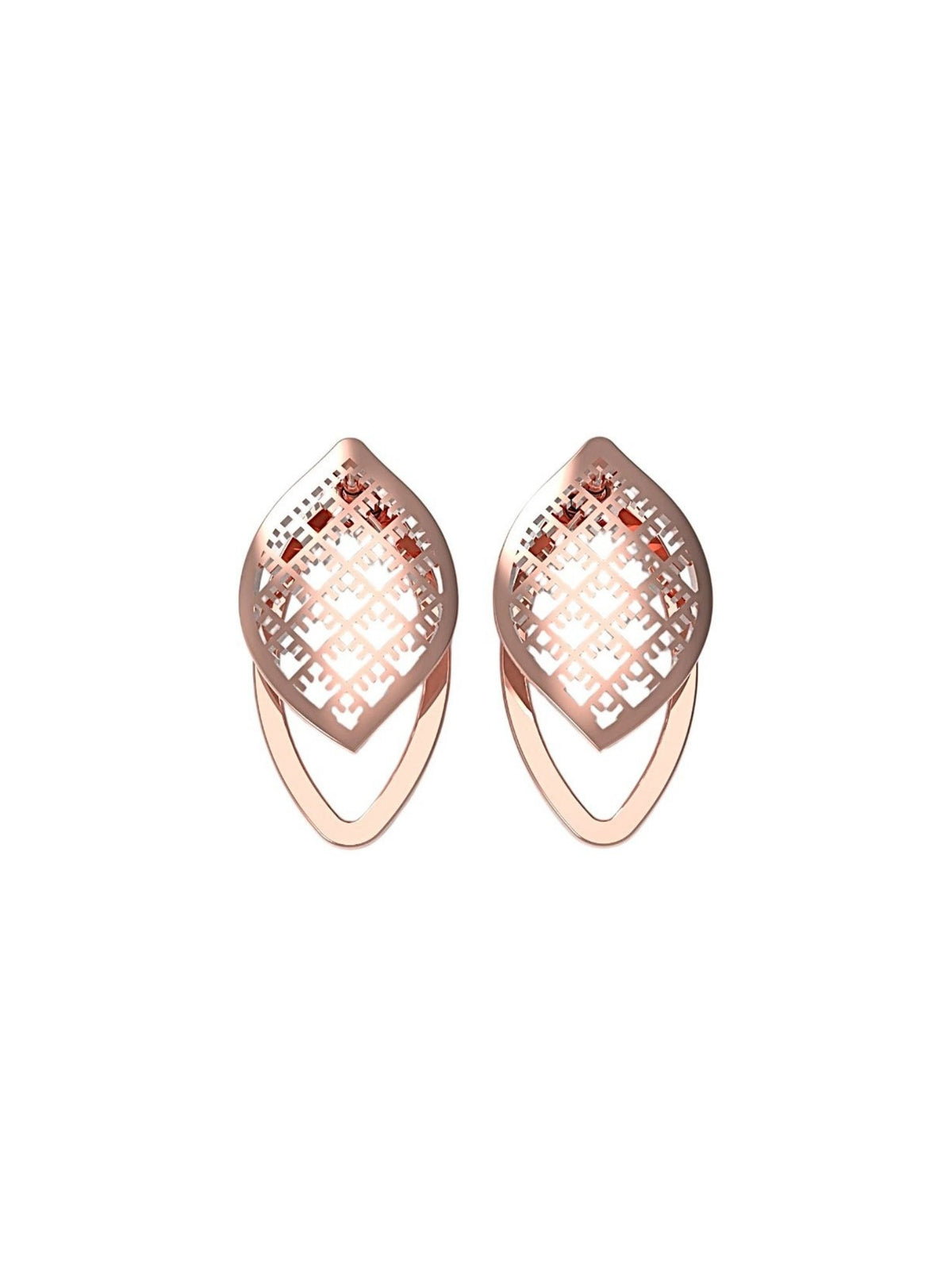 Circular sterling silver 2in1 earrings FOLINA
