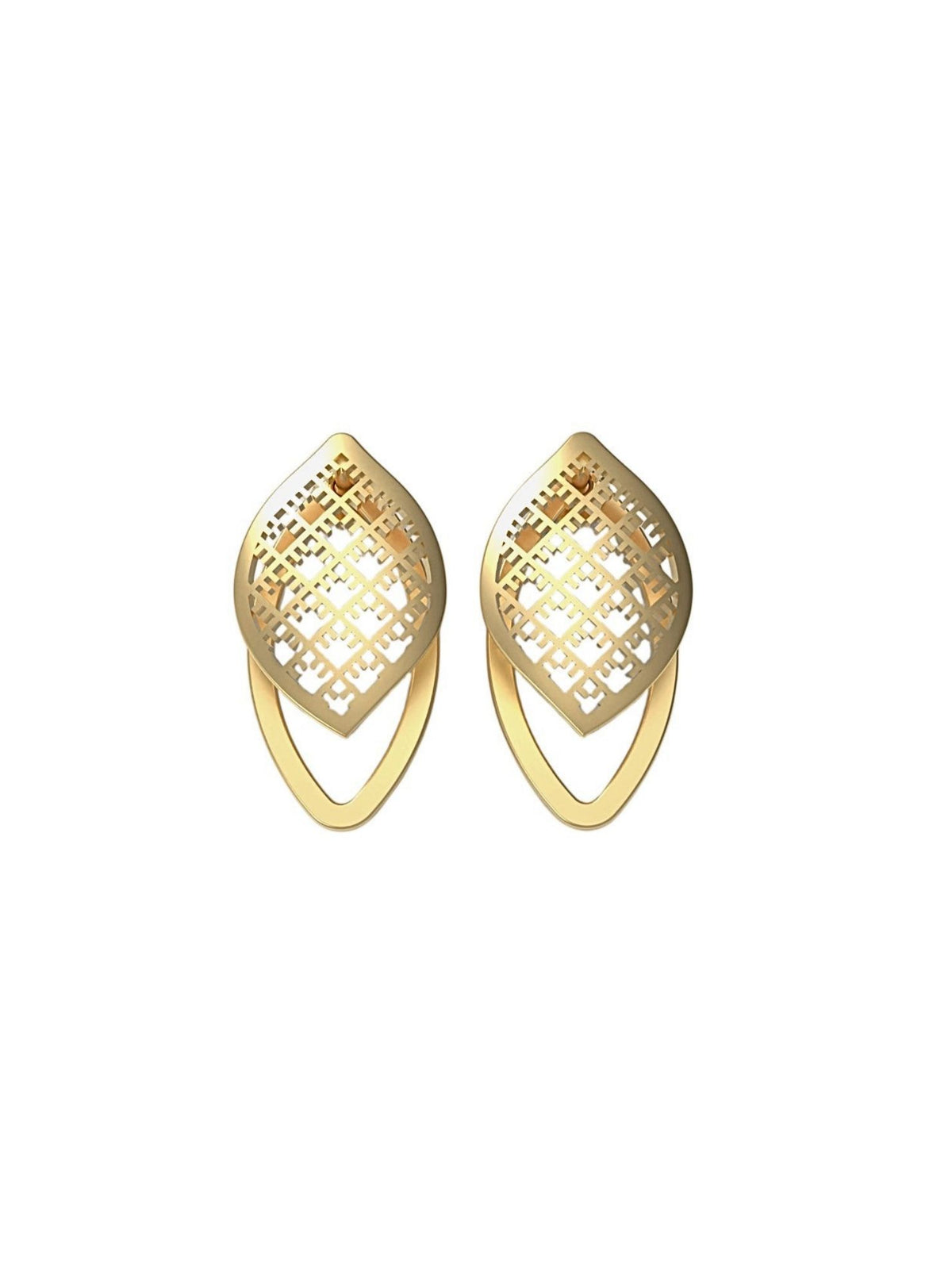 Circular sterling silver 2in1 earrings FOLINA