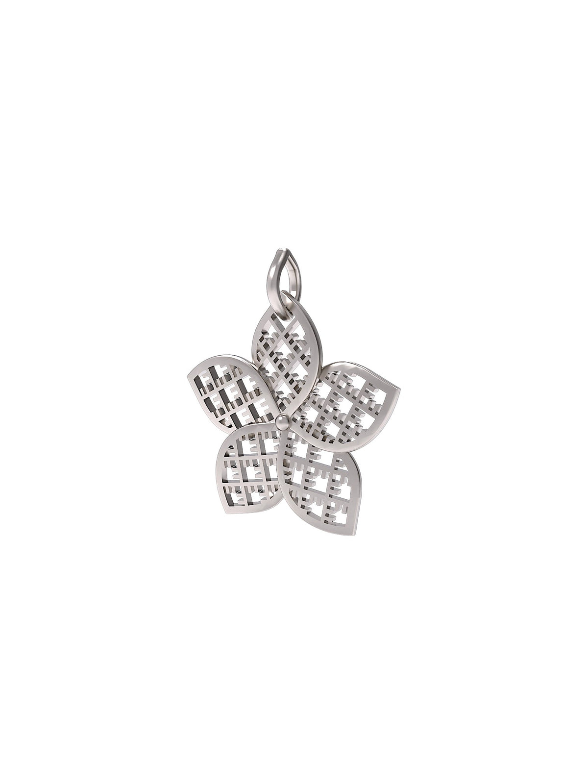 Circular gold-plated sterling silver pendant FLORET ⏐ *Personalise
