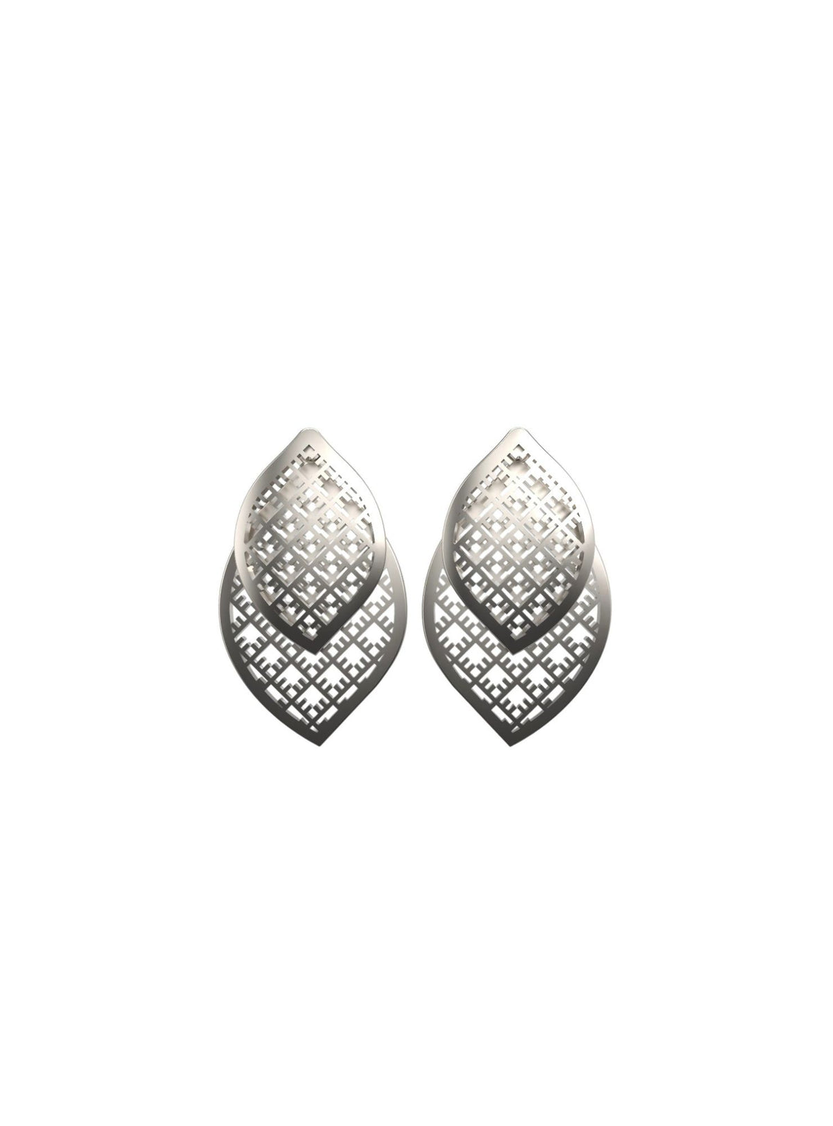 Circular sterling silver 2in1 earrings FOLIAGE ⏐*Personalise