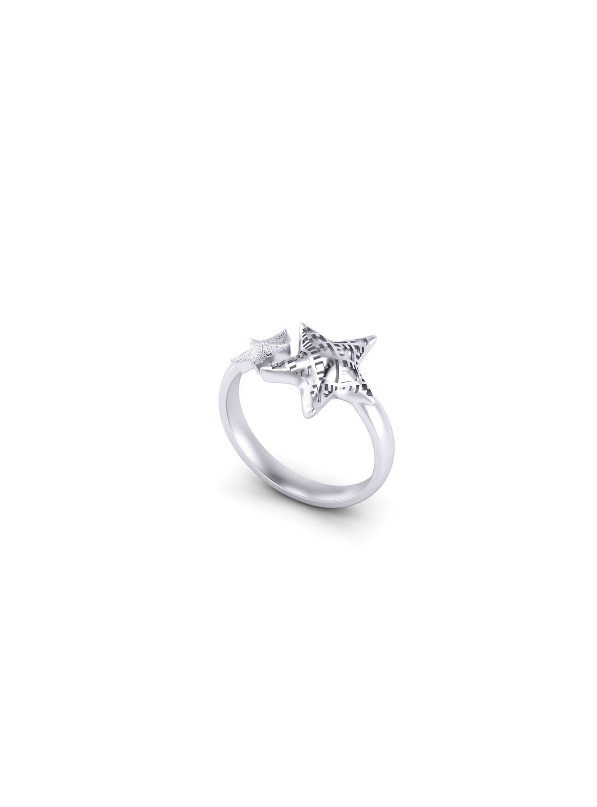 Recycled sterling silver ring SEA WONDERS