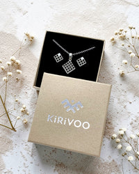 Circular sterling silver jewellery set NETS ⏐ *Personalise