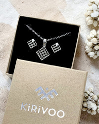 Circular sterling silver jewellery set NETS ⏐ *Personalise