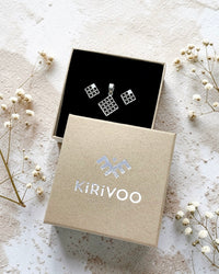 Circular sterling silver jewellery set NETS ⏐ *Personalise