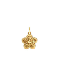 Circular gold-plated sterling silver pendant FLORIS