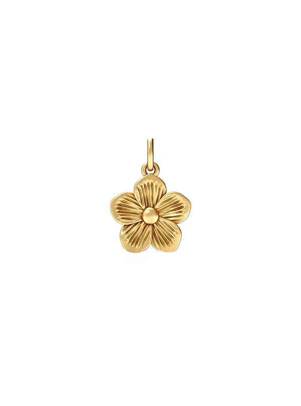 Circular gold-plated sterling silver pendant FLORIS