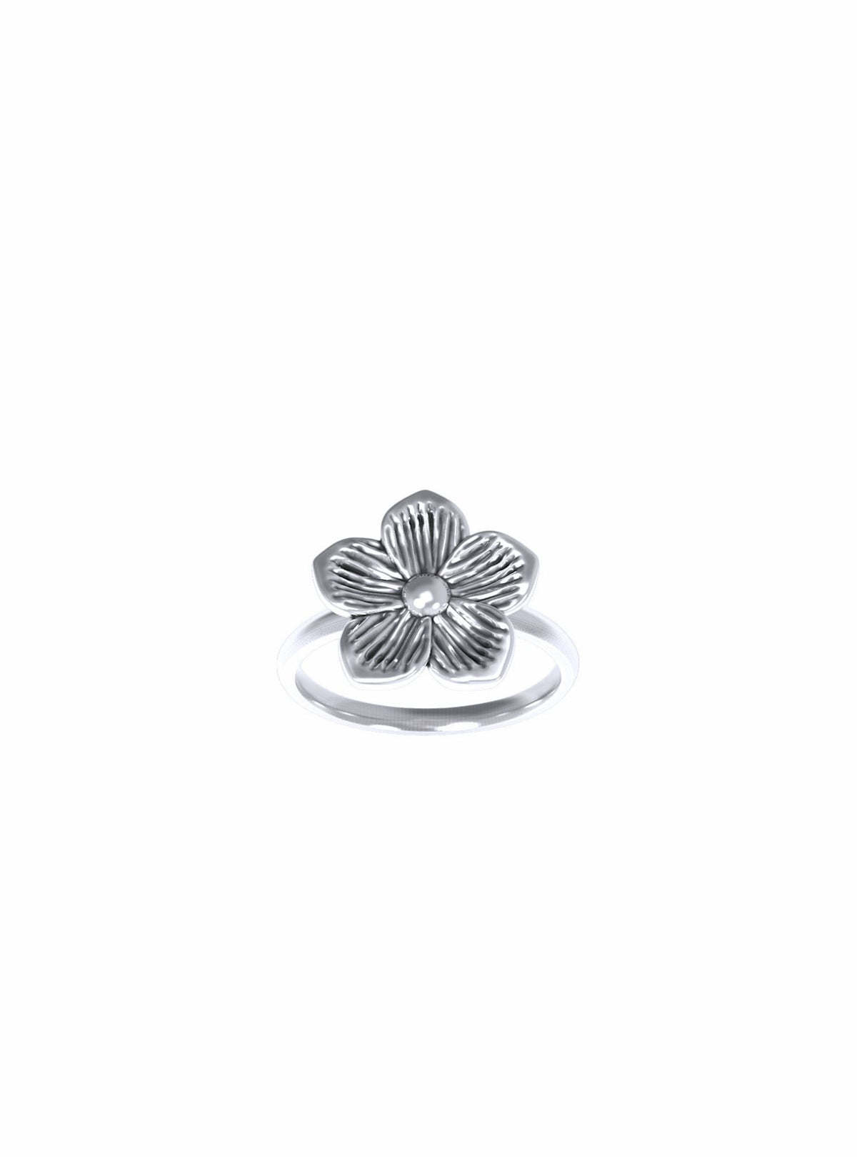 Circular gold-plated sterling silver ring FLORIS
