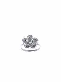 Circular gold-plated sterling silver ring FLORIS