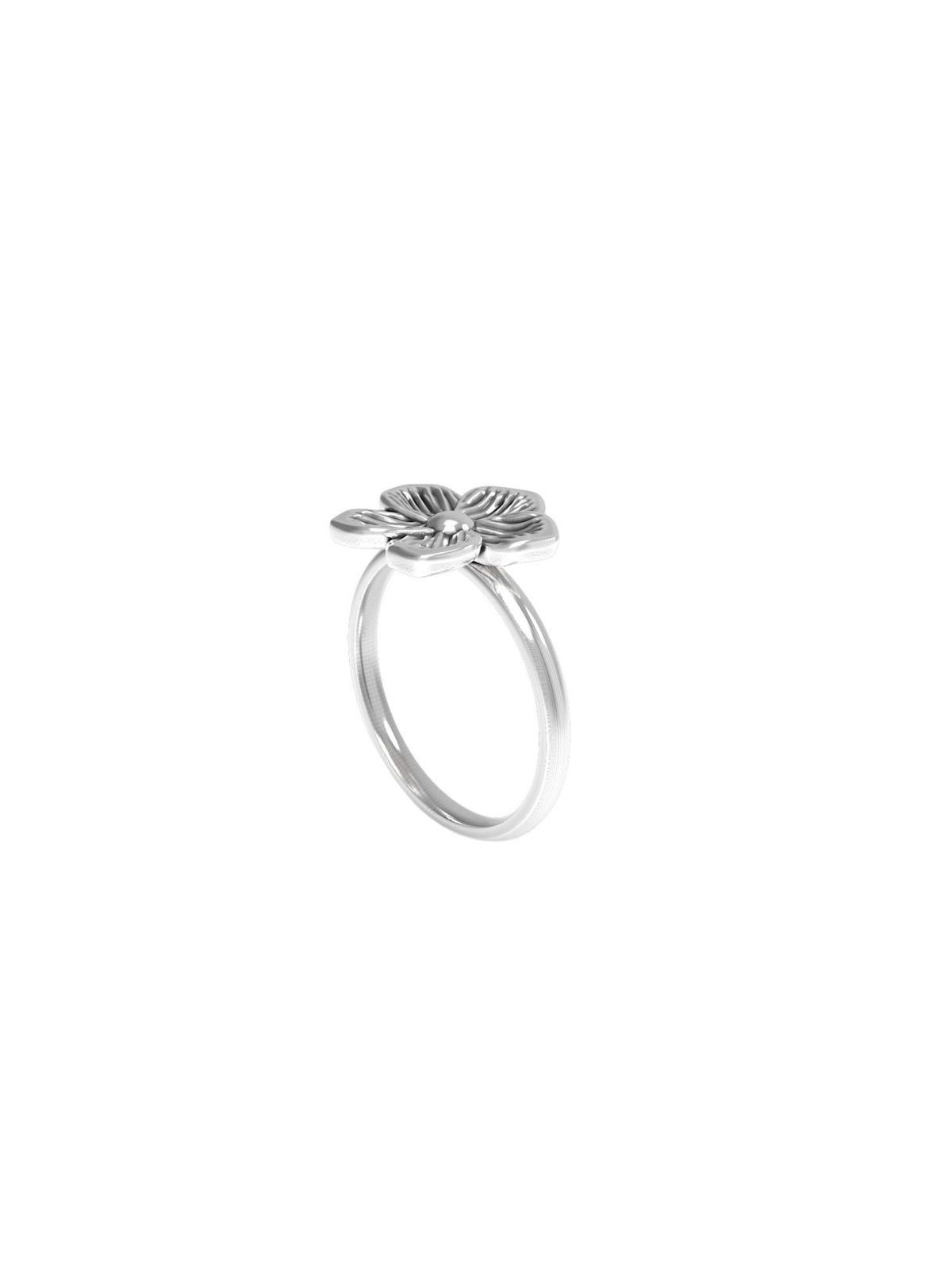 Circular gold-plated sterling silver ring FLORIS