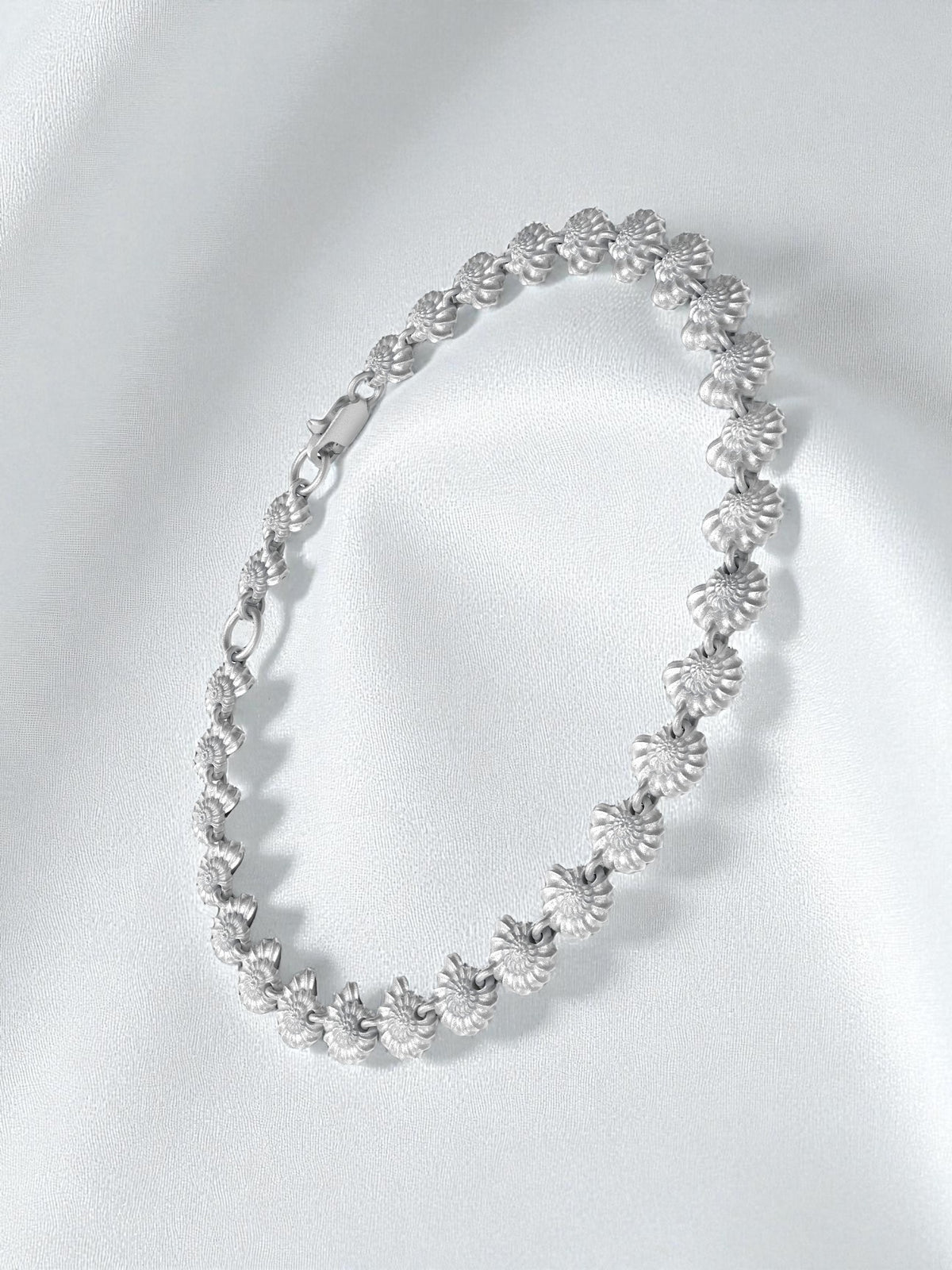 Recycled sterling silver bracelet SHELLS