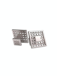 Circular sterling silver cufflinks SQ